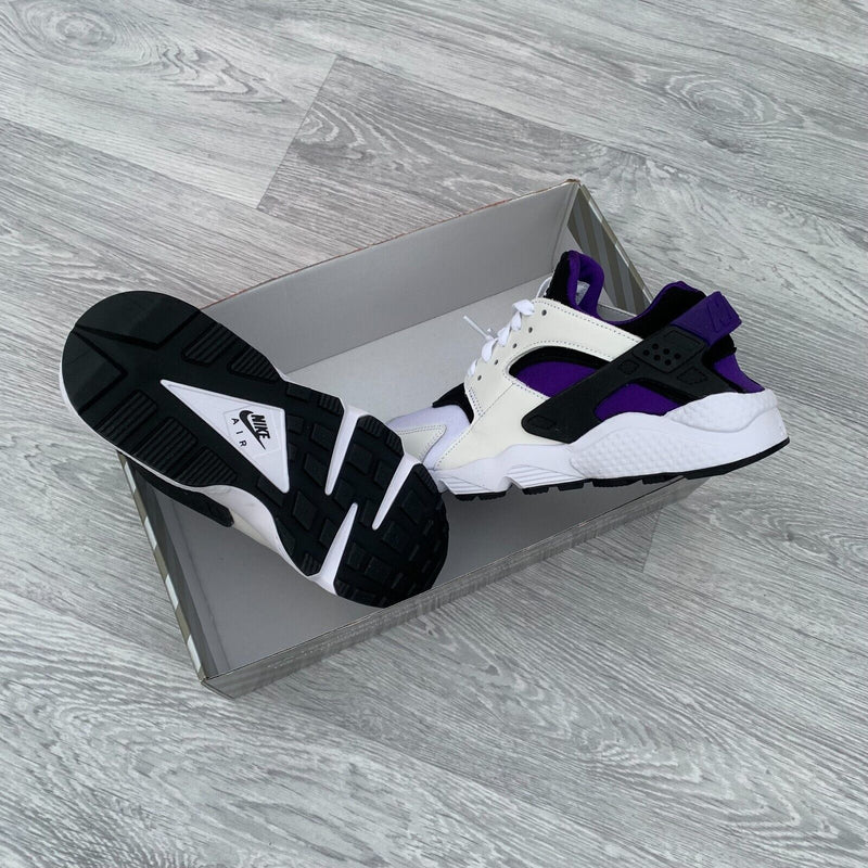 Nike Air Huarache Womens Trainers - White/Black/Purple [DH4439-105]