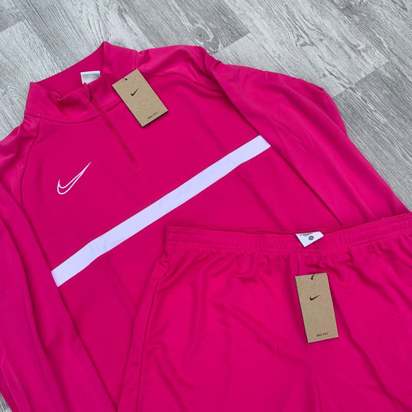 Nike Strike Dri Fit Academy Tracksuit Track Top Shorts Full Set - Pink