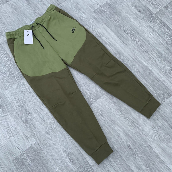 Nike Tech Fleece Slim Fit Tapered Pants Joggers Bottoms - Green [CU4495-222]