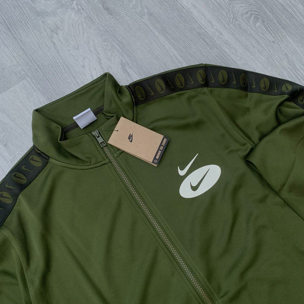 Nike Double Swoosh Taped Retro Zip Jacket - Rough Green [DM5473-326]