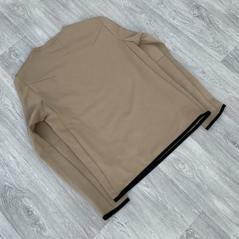 Nike Tech Fleece Crew Sweatshirt - Beige Khaki [CU4505-247]