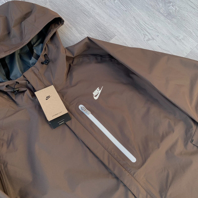 Nike Tech Storm Fit Legacy Hooded Zip Shell Jacket - Brown [DM5499-004]