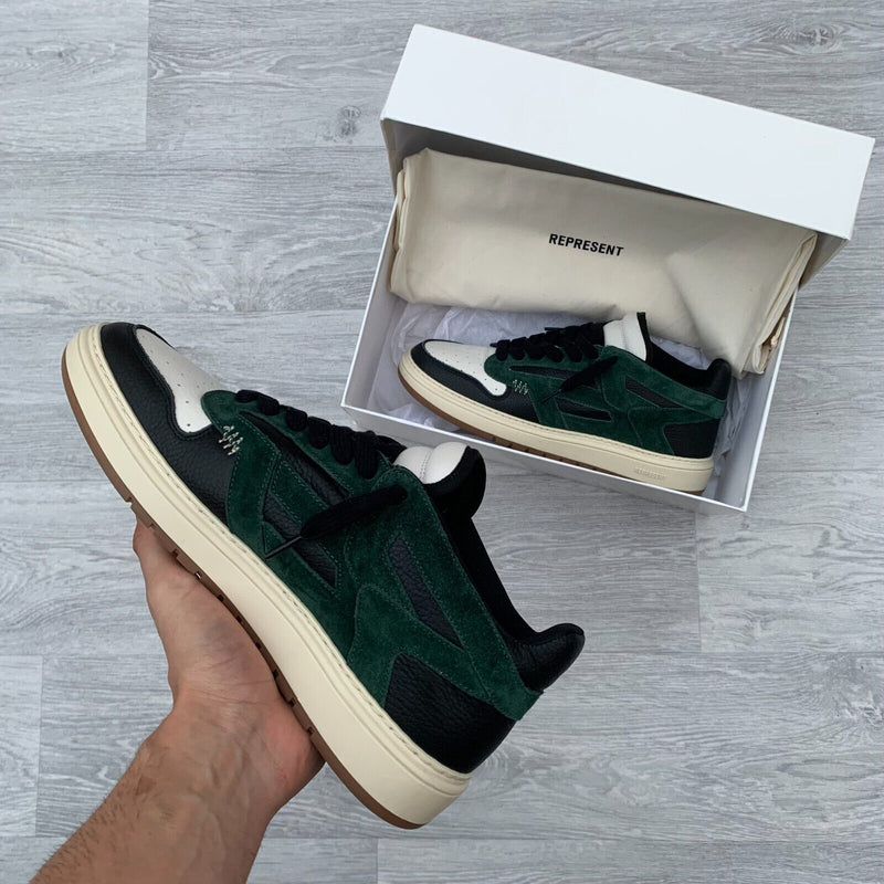 Represent Reptor Low Trainers Sneakers - Racing Green/Black/White