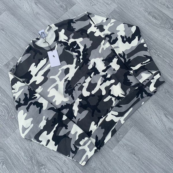 Nike NRG Solo Swoosh Premium Crew Sweatshirt - Grey Camo [DN1255-133]