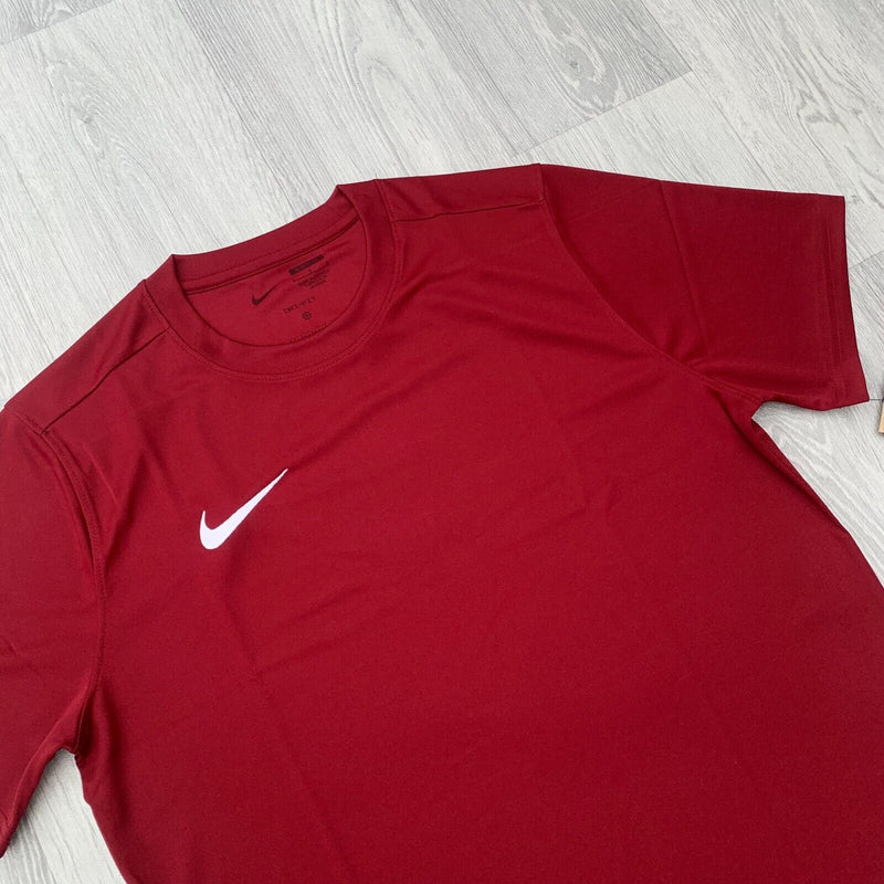 Nike Dri Fit Academy T-Shirt Top and Shorts Set - Team Red