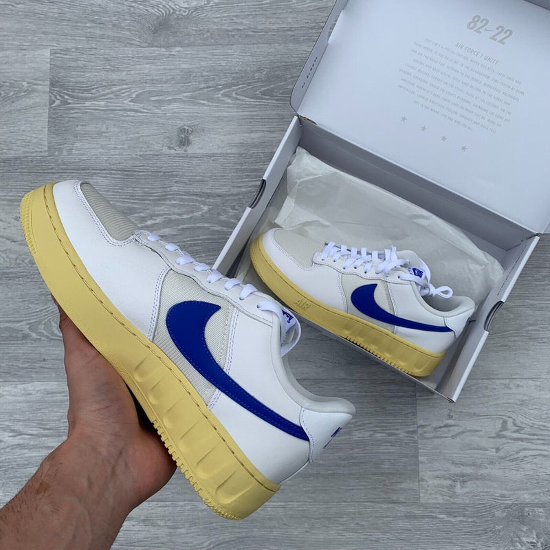 Nike Air Force 1 Low Unity Trainers Sneakers- White/Racer Blue [DM2385 100]