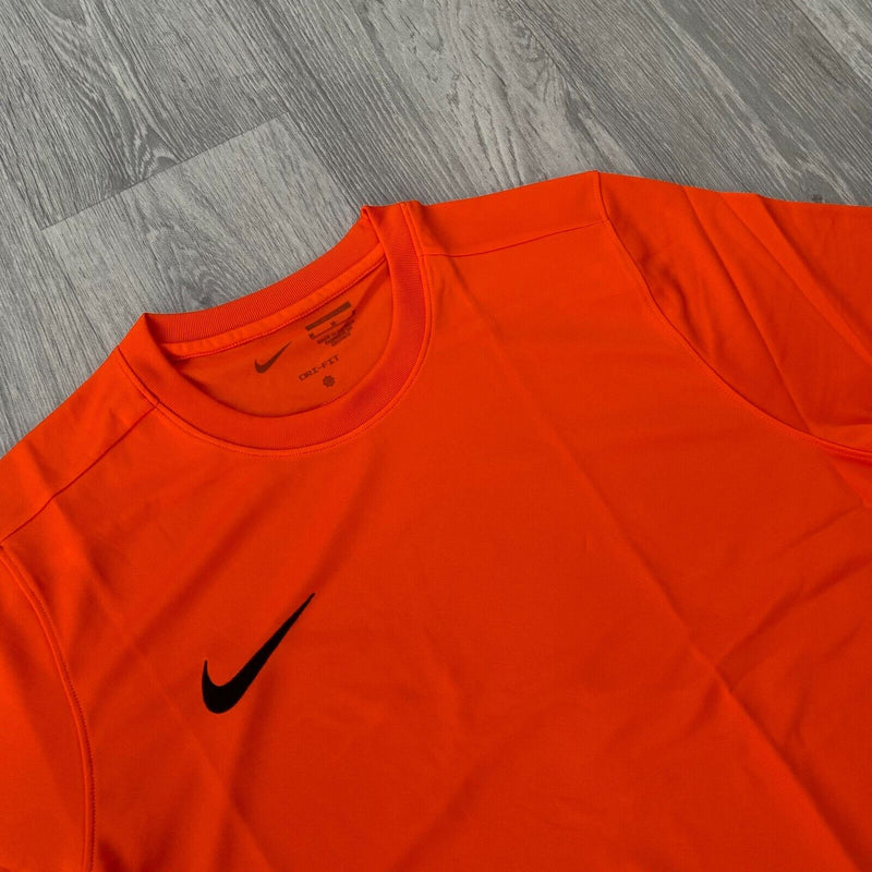 Nike Dri Fit Academy T-Shirt Top and Shorts Set - Safety Orange