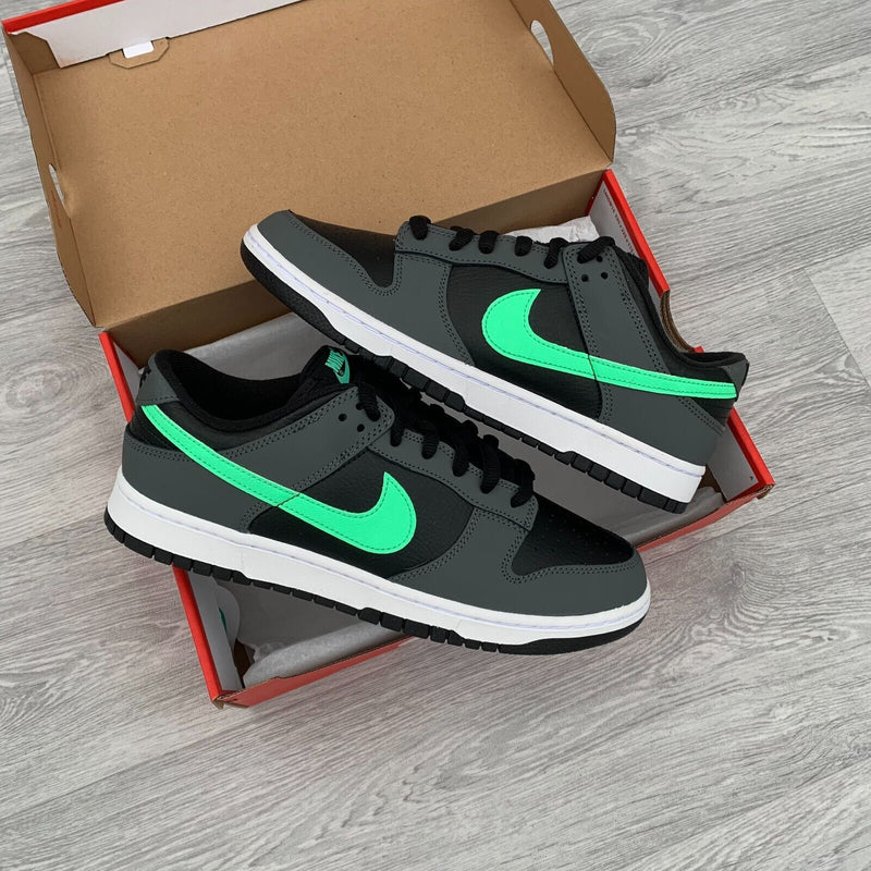 Nike Dunk Low Retro Trainers - Iron Grey/Green Glow [FB3359 001]